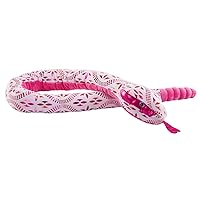 Wild Republic Foilkins Snakes, Pink Blossom, Stuffed Animal, 54 inches, Gift for Kids, Plush Toy, Fill is Spun Recycled Water Bottles