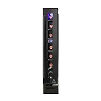 Vinotemp EL-7TS-BLACK 7 Bottle Cooler Refrigerator Freestanding Wine Cellar or Built-in Installation with Automatic Defrost, LED Display and Front Venting, Black