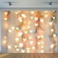 10x8ft Valentine's Day Backdrop Love Heart Bridal Shower Birthday Wedding Party Love Heart Wall Decor Banner Kid Newborn Baby Birthday Party Decor Banner D520