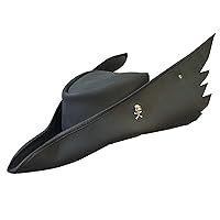 Bloodborne Hunter Black Leather Hat (Leather, Medium)