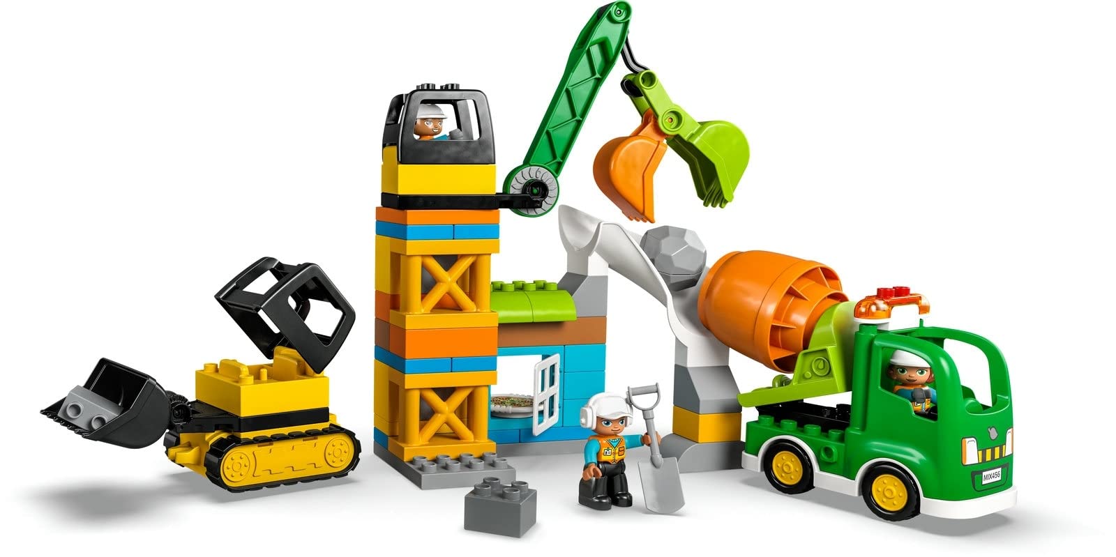 Lego Duplo Set of 3: 10990 Construction Site with Construction Vehicles, 10931 Excavator and Truck & 10930 Wheel Loader