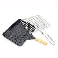 Retangular Enamel Rotary Direct Fire Grill Pan grilled fish Chicken/Roast Pan/BBQ Grille