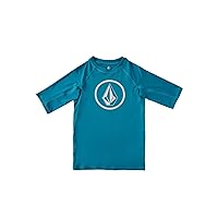 Volcom Boys' Lido Solid Lycra Short Sleeve Rashguard 50+ Uv Protection