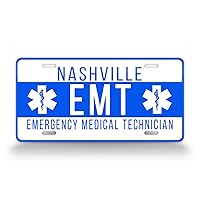 SignsAndTagsOnline Customized EMT Any Text License Plate Personalized EMS Auto Tag