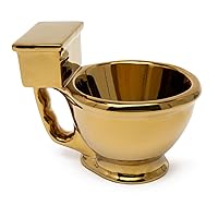 Golden Toilet Mug, Novelty Coffee Mug, 10 oz, Extra Large