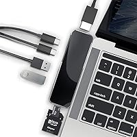 USB C Hub Adapter for MacBook Pro 2016/2017/2018/2019 and MacBook Air 2018.with 4K HDMI, Thunderbolt 3,TF, 2×USB 3.0, SD/Micro Card Readers and Type-C Interface 7In1.