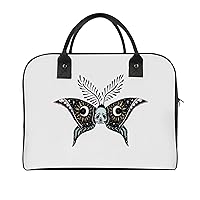 Skull Hawk Moth Travel Tote Bag Large Capacity Laptop Bags Beach Handbag Lightweight Crossbody Shoulder Bags for Office