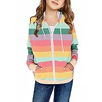 Girls Zip Up Hoodie Jacket Casual Long Sleeve Sweatshirt with Pocket