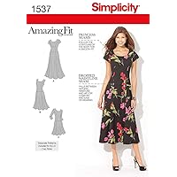 Simplicity 1537 Amazing Fit Women's Dress Sewing Pattern, Sizes 10-18