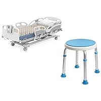 Vaunn Medical Alternating Pressure Mattress and Swivel Shower Stool Bundle