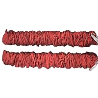 Cord & Chain, 6.5 Feet, 2 Pack Silk-type Fabric, Velcro Fastener - Application for Chandelier, Lighting, Cable, red