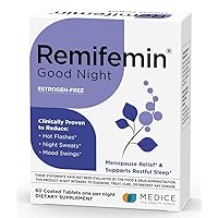 Nature's Way Remifemin Good Night, Relief from Hot Flashes and Menopause Symptoms*, Estrogen Free, 21 Tablets