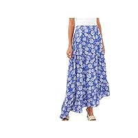 Vince Camuto Women's Asymmetrical Paisley Tiered Maxi Skirt X-Small