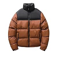 Jackets For Men Stand Collar Color Block Puffer Jacket Lightweight Winter Down Coat Winter Quilted Padded Jacket