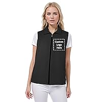 TopTie Custom Advertising Volunteer Vest Printed Embroidered Mesh Lining Vest Breathable Clerk Workwear with Pockets