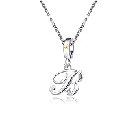 KunBead Jewelry Birthday Letter Initial Necklace Heart Love Crystal Alphabet Personalised Name Necklace for Women Girls