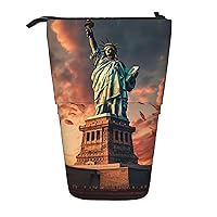 Statue Of Liberty In Nyc Print Expandable Storage Bag, Vertical Storage Bag, Expandable Cosmetic Bag