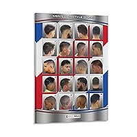 Posters Modern Men's Hair Wall Art Salon Hairdressing Poster Short Hair Barbershop Poster Canvas Art Posters Painting Pictures Wall Art Prints Wall Decor for Bedroom Home Office Decor Party Gifts 20