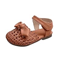 Sandals for Little Girls Toddler Girls Sandals With Imitation Weaving Technique Summer Outdoor Size 8 Sandals