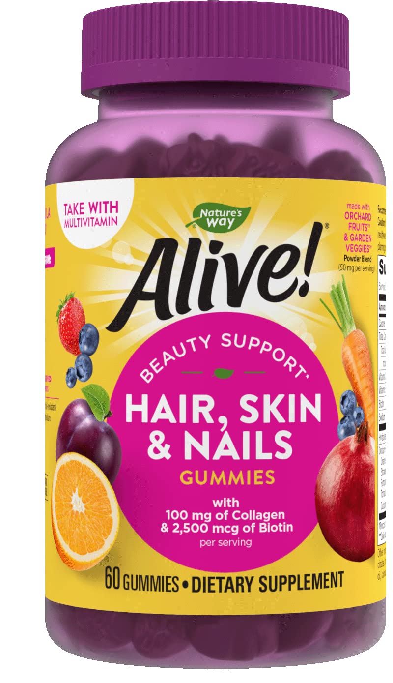 Mua Nature's Way Alive! Hair, Skin & Nails Gummies, with Biotin and  Collagen, Beauty Support*, 60 Strawberry Flavored Gummies trên Amazon Mỹ  chính hãng 2023 | Giaonhan247
