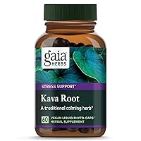 Kava Kava Root, Vegan Liquid Capsules, 60 Count - Supports Emotional Balance, Calm & Relaxation, Guaranteed Potency 75mg Active Kavalactones
