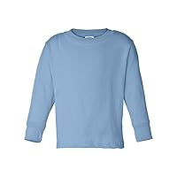 RABBIT SKINS Toddler's 5.5 oz. Jersey Long-Sleeve T-Shirt, 4T, Light Blue