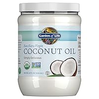 Garden of Life Organic Extra Virgin Coconut Oil - Unrefined Cold Pressed Plant Based Oil for Hair, Skin & Cooking, 14 Fl Oz
