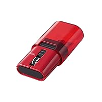 Bluetooth Mouse Rechargeble, Clippable, Silent, Quiet Click, 4 Button for iPad, Laptop PC and Mac Small Size, Red (M-CC2BRSRD-US)