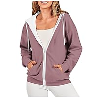 Zip Up Hoodies for Women Trendy Drawstring Drawstring Jacket Coat Oversized Casual Long Sleeve Y2k Hooded Sweatshirts