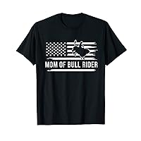 Rodeo bull rider vintage flag art mixed with a MOM themes T-Shirt