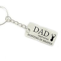 Hunting In Heaven Remembrance Keychain Gift For Remembering Loved One's Keychain For Him Hunter's Keychain Gift Personalized Name Keychain HEAVEN-HUNT-KEYCHAIN