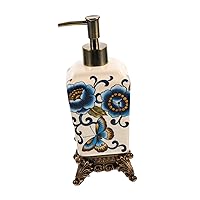 BESTOYARD Vintage Lotion Bottle Storage Bottles for Liquids Shampoo Bottles Foam Dispenser Gel Flower Printing Lotion Holder Retro Soap Liquid Body Wash American Style Travel The Flowers Abs