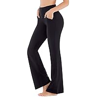 Ewedoos Womens Yoga Pants with Pockets High Waisted Pants Wide Leg Yoga Pants Boot Cut Yoga Pants Dress Pants Work Pants