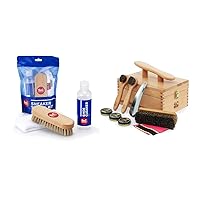 Stone and Clark Shoe Care Essentials Bundle - Shoe Polish & Leather Care Valet Kit + Travel Sneaker Cleaner Kit