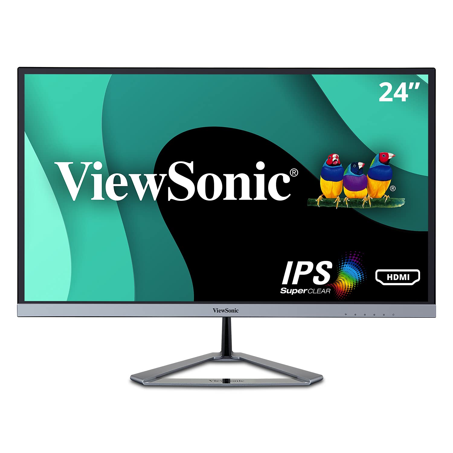 ViewSonic VX2476-SMHD 24 Inch 1080p Widescreen IPS Monitor with Ultra-Thin Bezels, HDMI and DisplayPort