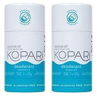 Kopari Aluminum Free Deodorant with Organic Coconut Oil | Original 2 Pack | Vegan, Gluten Free, Cruelty Free, Non-Toxic, Paraben Free, Deodorant for Men & Women, Odor Protection | 2.0 oz