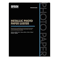 - Professional Media Metallic Photo Paper Luster, White, 8 1/2 x 11, 25 Sheets