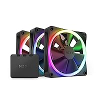 Nzxt F120 RGB Fans - RF-R12TF-B1 - Advanced RGB Lighting Customization - Quiet Cooling - 120mm Fan - Black