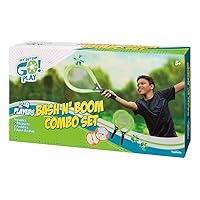 Toysmith Get Outside Go! Bash N Boom Combo Set - Bashminton Game, Two Player Game for Boys and Girls, Outdoor Bashminton Game, Outdoor Sporting Game for Boys and Girls Ages 5+