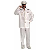 Forum Novelties Men's Cruise Captain Costume, White/Blue, Standard