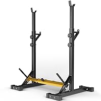 Elevens Squat Rack Stand Adjustable Bench Press Rack Barbell Rack Stand Multi-Function Weight Lifting Rack for Home Gym Strength Training