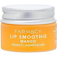 Farmacy Lip Smoothie Peptide Lip Balm - Lip Moisturizer & Plumper with Vitamin C - Mango Scented with High Gloss Finish