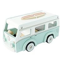 Le Toy Van - Wooden Holiday Campervan with Detachable Surfboard | Suitable for 3 Year Old +