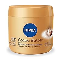 Cocoa Butter Body Cream with Deep Nourishing Serum, Cocoa Butter Cream for Dry Skin, 16 Ounce Jar