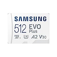 Samsung EVO Plus 512GB MicroSD Memory Card (2024) + SD Adapter