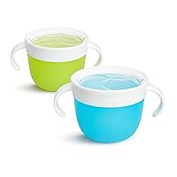 Snack™ Catcher Toddler Snack Cups, (Pack of 2) ,Blue/Green