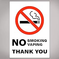 Avery No Smoking/Vaping Thank You Sign Label Stickers, Waterproof, UV Resistant, Preprinted, 5