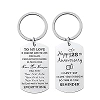 Anniversary Keychains Happy Anniversary Keyring for Women Men Couple Gift Boyfriend Gifts from Girlfriend