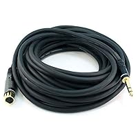 Monoprice 104773 35-Feet Premier Series XLR Female to 1/4-Inch TRS Male 16AWG Cable Black
