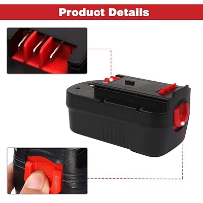 2 Packs 4.0Ah Ni-MH 18 Volt Hpb18 Battery and Charger Compatible with Black and Decker 18V Battery HPB18-OPE A1718 244760-00 Firestorm Fsb18 Fs18fl